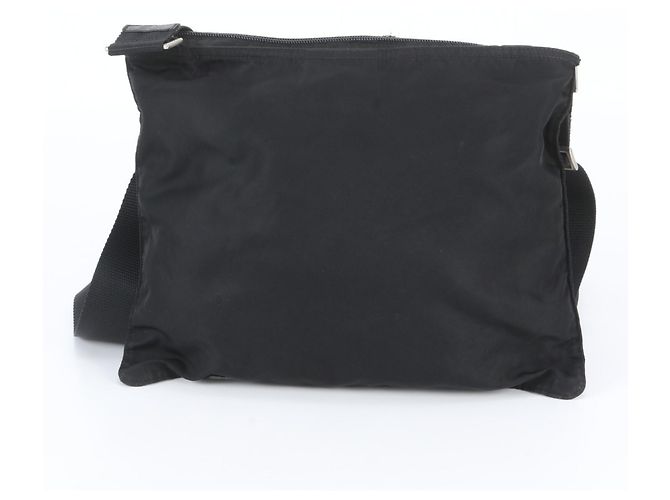 Bolsa Messenger Prada em nylon Tessuto com logo triangular Preto - vista 3