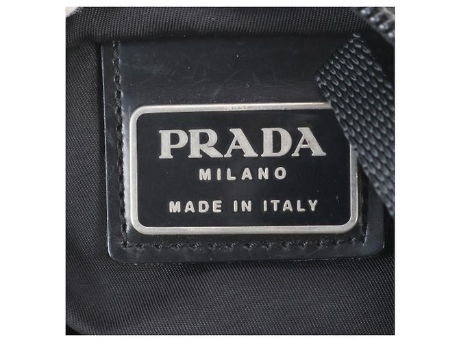 Bolsa Messenger Prada em nylon Tessuto com logo triangular Preto - vista 9