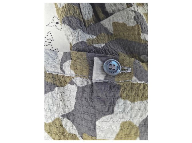 Burberry Brit Seidenkleid Camouflage Grün Grau - Ansicht 12