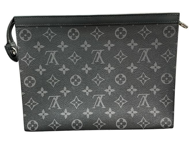 Louis Vuitton Pochette Voyage MM - Monogram Eclipse Nero Monogramma - vista 2