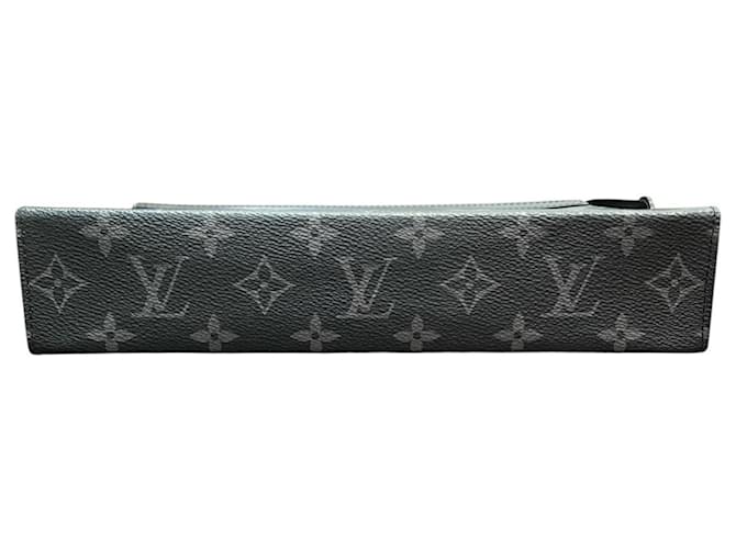 Louis Vuitton Pochette Voyage MM - Monogram Eclipse Nero Monogramma - vista 3