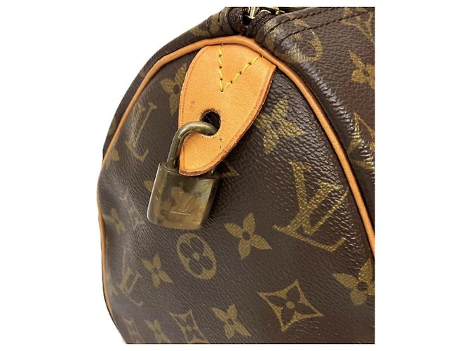 Borsa Louis Vuitton Speedy 25 Marrone Monogramma - vista 5