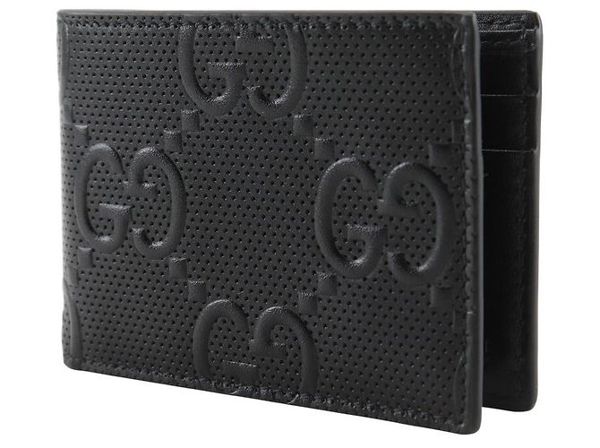 Cartera Gucci de piel de becerro grabada GG Negro - vista 2