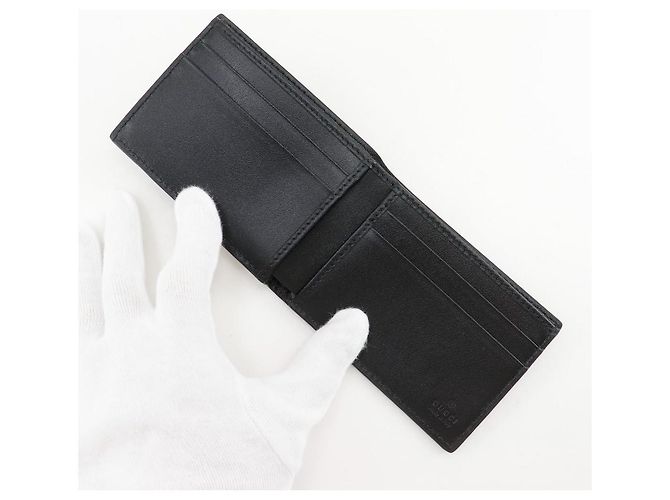 Cartera Gucci de piel de becerro grabada GG Negro - vista 6