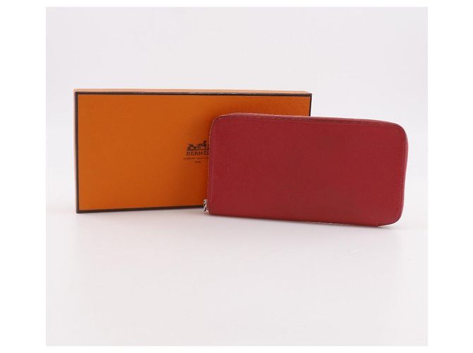 Cartera larga Hermès Azap Silk'in Long Epsom Roja - vista 18