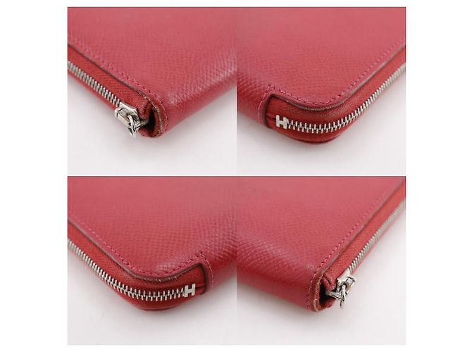 Cartera larga Hermès Azap Silk'in Long Epsom Roja - vista 4