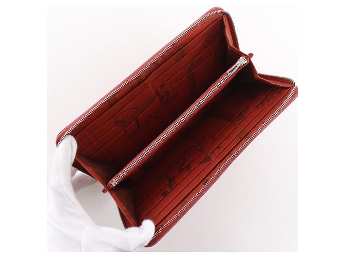 Cartera larga Hermès Azap Silk'in Long Epsom Roja - vista 5