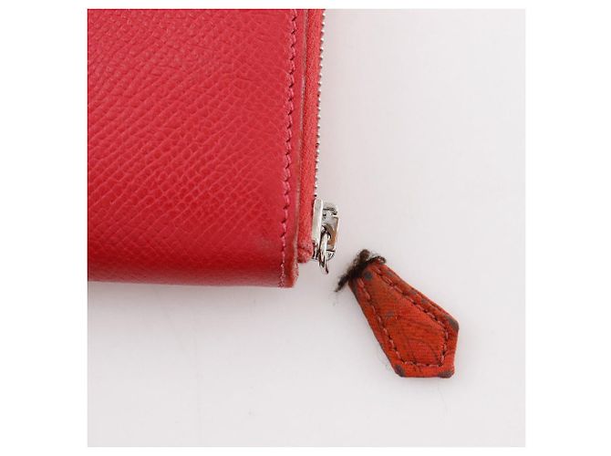 Cartera larga Hermès Azap Silk'in Long Epsom Roja - vista 9
