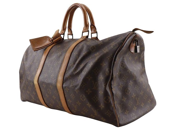 Borsa Boston Louis Vuitton Keepall Monogram Marrone - vista 2