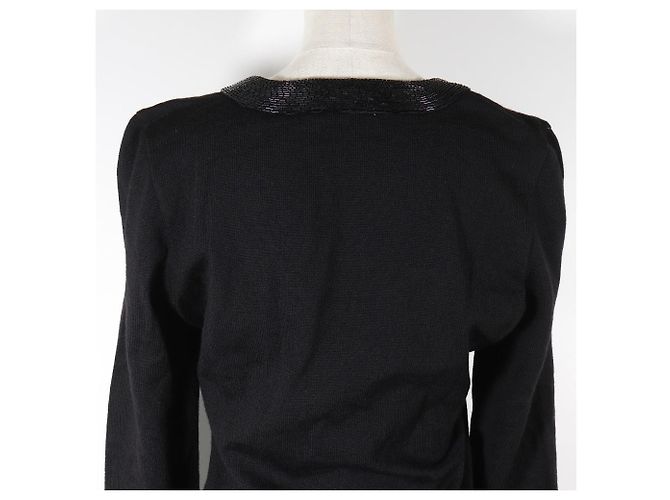 Versace Bijou Cross Wollpullover Schwarz - Ansicht 4