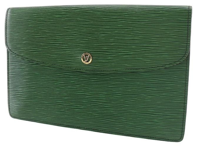Borsa a pochette Louis Vuitton Montaigne27 in pelle Epi Verde - vista 2