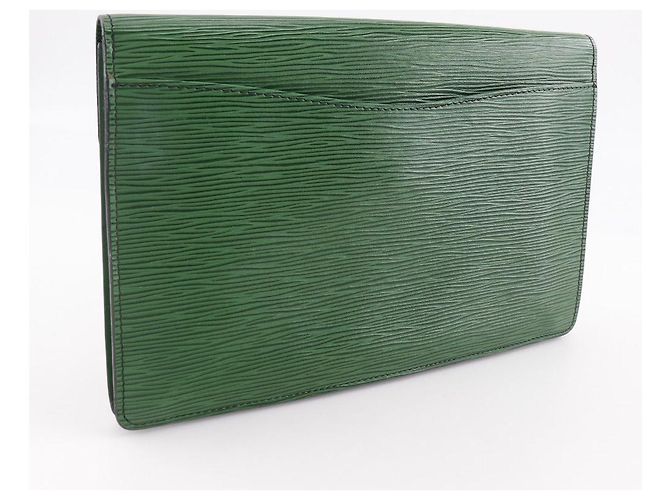 Borsa a pochette Louis Vuitton Montaigne27 in pelle Epi Verde - vista 3