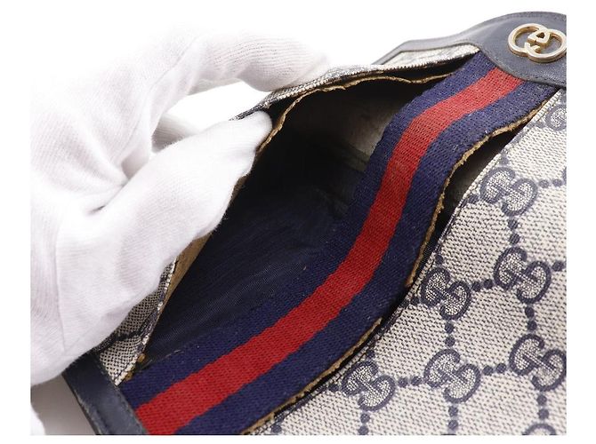 Pochette Gucci GG Supreme Canvas Bleu - vue 11