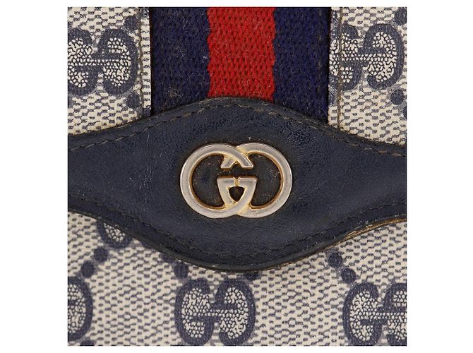 Pochette Gucci GG Supreme Canvas Bleu - vue 13