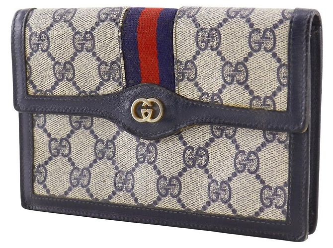 Pochette Gucci GG Supreme Canvas Bleu - vue 2