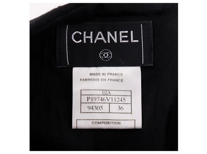 Falda de lana Chanel Coco Mark Negro - vista 10
