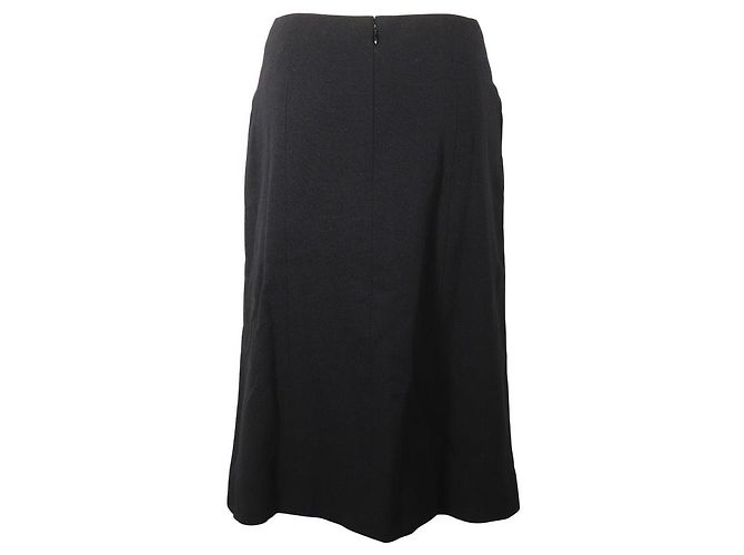 Falda de lana Chanel Coco Mark Negro - vista 3