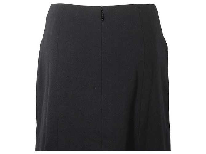 Falda de lana Chanel Coco Mark Negro - vista 4