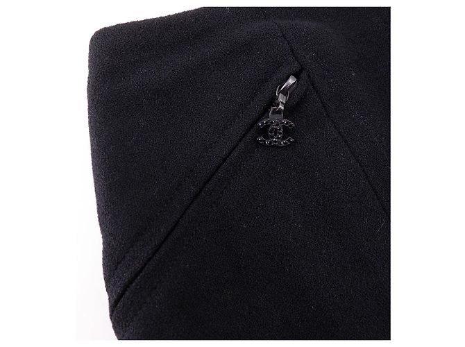 Falda de lana Chanel Coco Mark Negro - vista 5