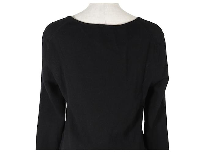 Top de algodón plisado Chanel Negro - vista 4