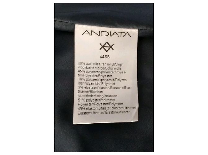 Autre Marque Falda de lana azul marino ANDIATA - vista 6