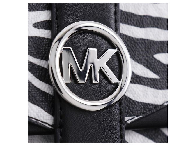 Borsa a tracolla 2 vie Michael Kors GREENWICH PVC Nero - vista 10