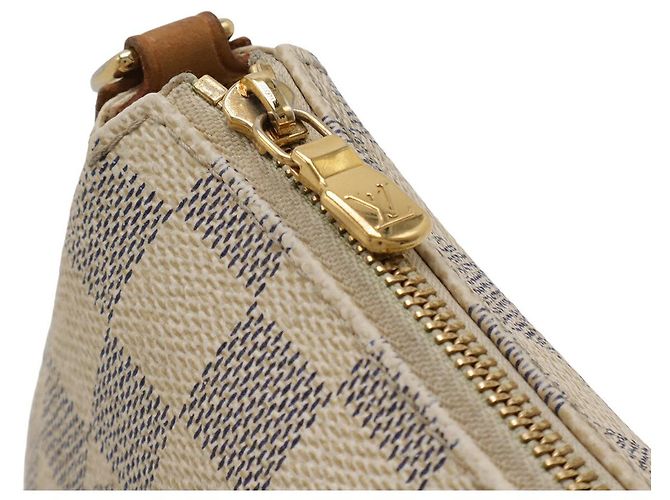 Borsa a tracolla 2 vie Louis Vuitton Eva Damier Azur Beige Crudo - vista 5