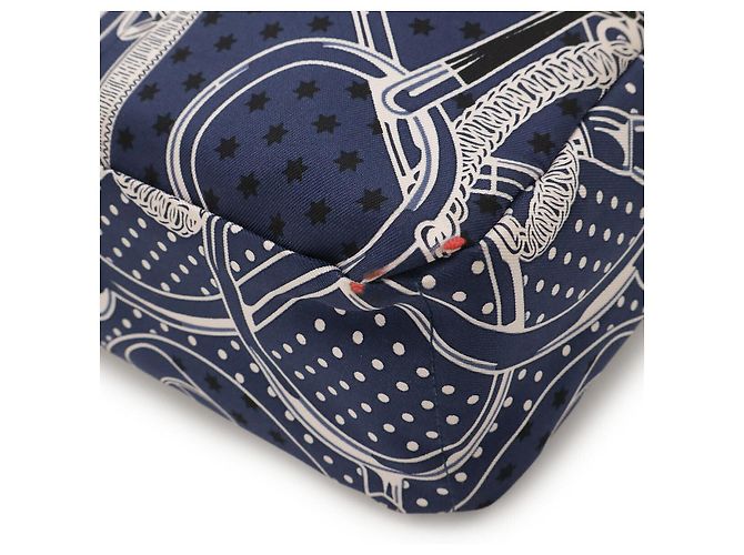 Hermès Pouch in seta Hermes Fourbi20 Blu - vista 3