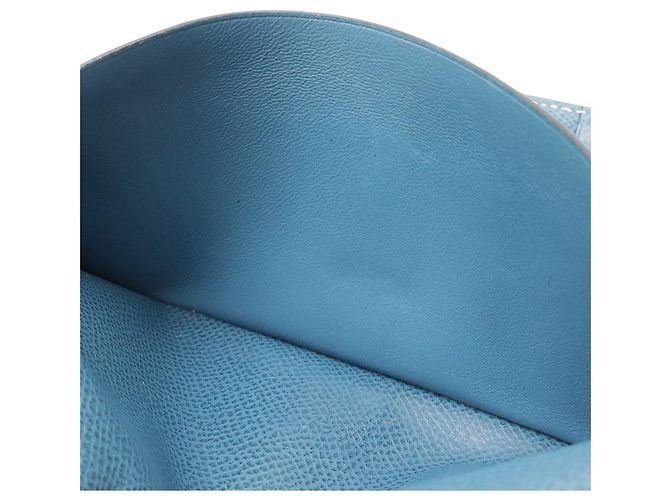Cartera larga Hermès Béarn 2PLIS Vau Epsom Azul - vista 6