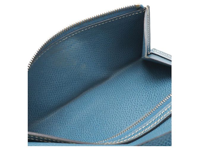 Cartera larga Hermès Béarn 2PLIS Vau Epsom Azul - vista 9