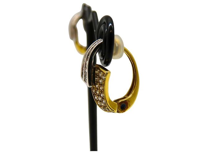 Autre Marque Orecchini in diamanti in oro bianco e oro giallo Au750 D'oro - vista 11