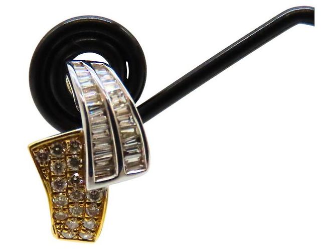 Autre Marque Orecchini in diamanti in oro bianco e oro giallo Au750 D'oro - vista 4