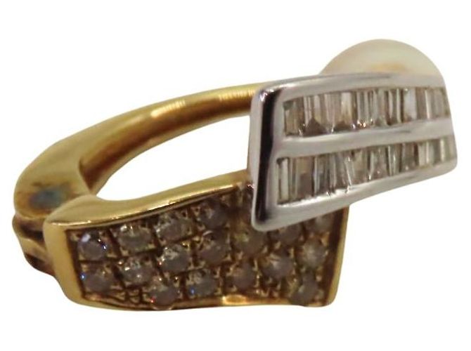 Autre Marque Orecchini in diamanti in oro bianco e oro giallo Au750 D'oro - vista 5