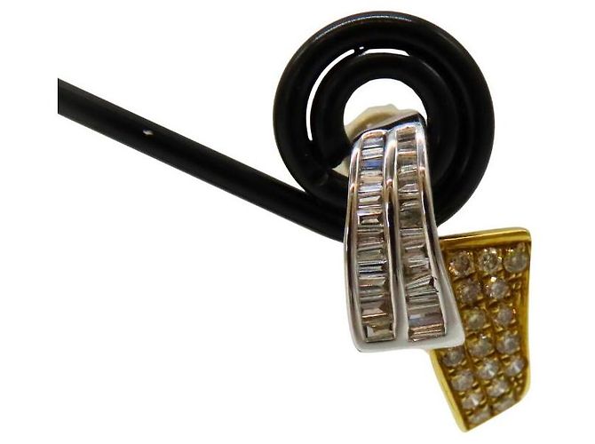 Autre Marque Orecchini in diamanti in oro bianco e oro giallo Au750 D'oro - vista 8