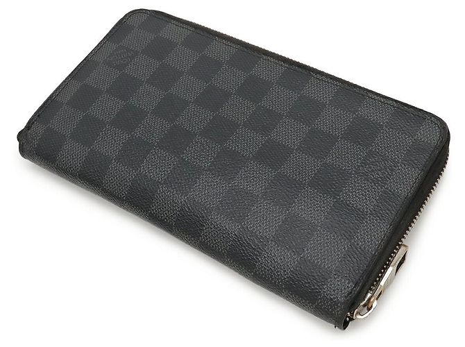 Cartera Larga Louis Vuitton Zippy Organizer Damier Graphite Negro Gris - vista 2
