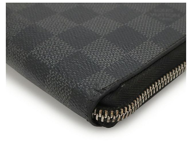 Cartera Larga Louis Vuitton Zippy Organizer Damier Graphite Negro Gris - vista 3
