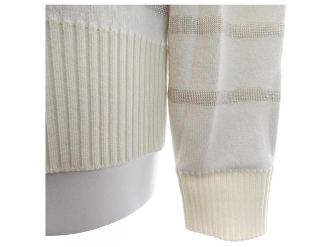Hermès Hermes Cashmere Knitwear XS Blanco Beige - vista 7