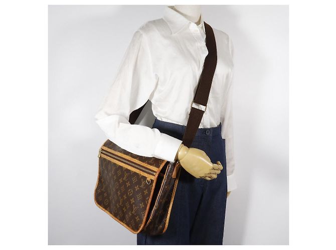 Louis Vuitton Messenger GM Bosphore Monogram Shoulder Bag Marrone Bronzo - vista 19
