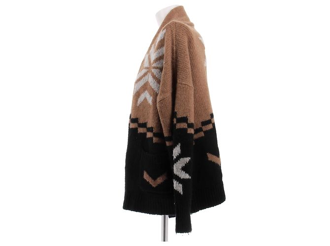 360 Cashmere Schwarze und braune Kaschmirweste - Ansicht 4
