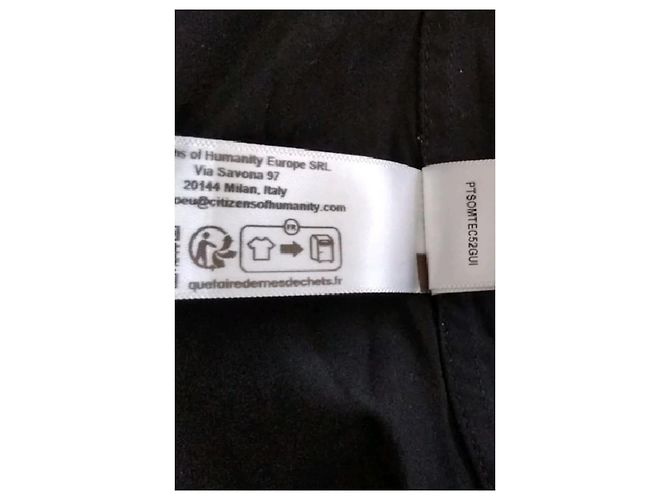 Camisa Agolde de algodón negra XS Negro - vista 9