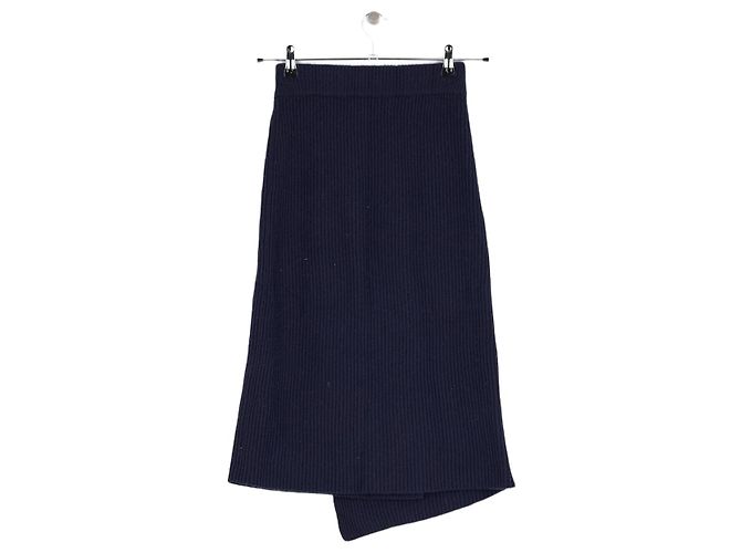 Eric Bompard Falda de cachemira azul marino - vista 4