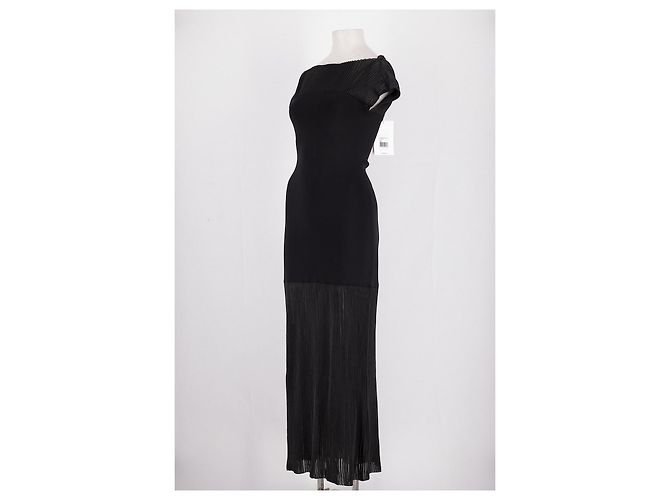 Dagmar Schwarzes langes Viscose Kleid - Ansicht 4