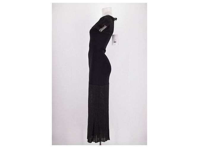 Dagmar Schwarzes langes Viscose Kleid - Ansicht 5