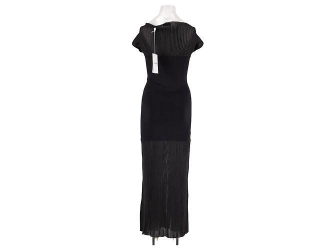 Dagmar Schwarzes langes Viscose Kleid - Ansicht 6