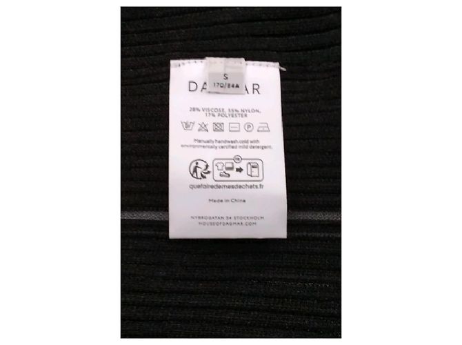 Dagmar Schwarzes langes Viscose Kleid - Ansicht 8