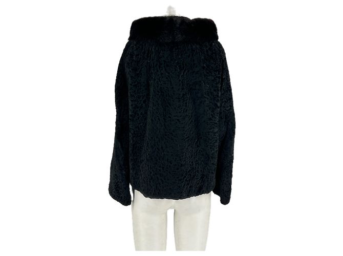 Autre Marque Schwarze Pelzjacke - Ansicht 2