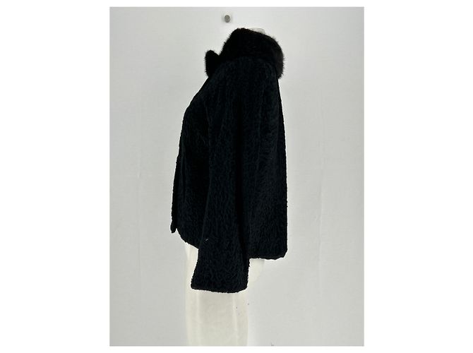 Autre Marque Schwarze Pelzjacke - Ansicht 3