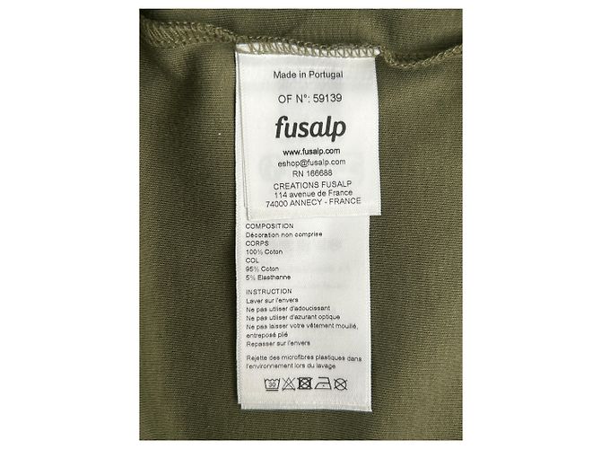 Fusalp T-shirt vert cotton Green - view 5
