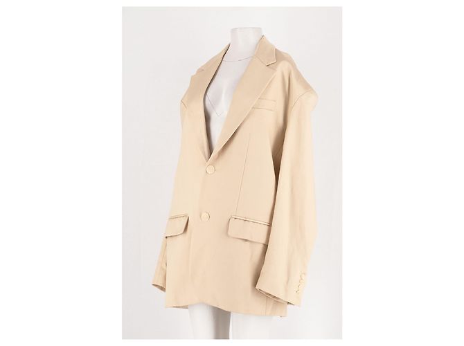 Autre Marque Blazer de lino beige THE FRANKIE SHOP - vista 4