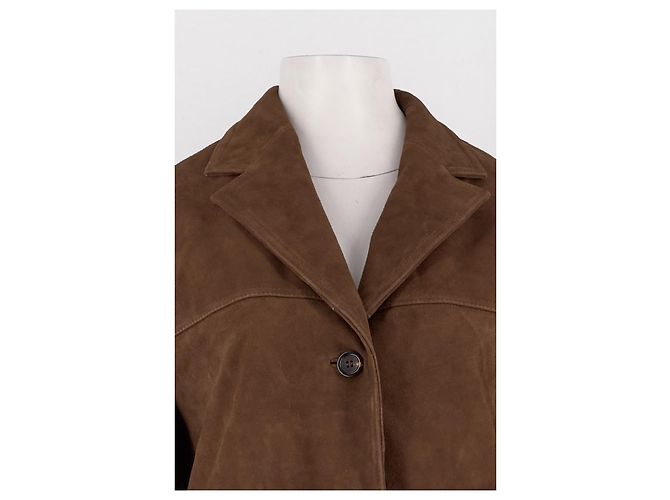 Autre Marque Braune Wildlederjacke - Ansicht 2